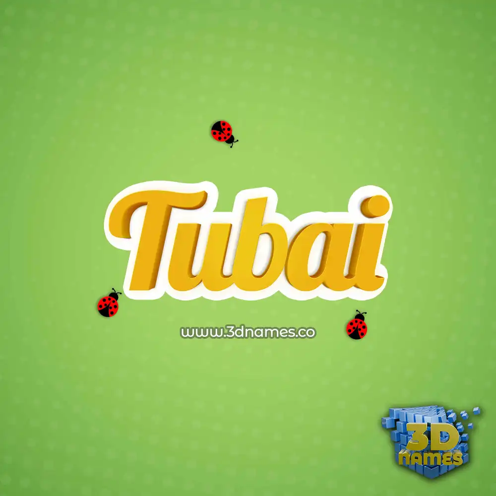tubai in Ladybugs style - 3D name wallpaper