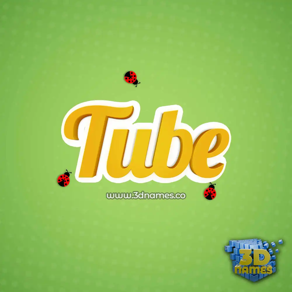 tube in Ladybugs style - 3D name wallpaper