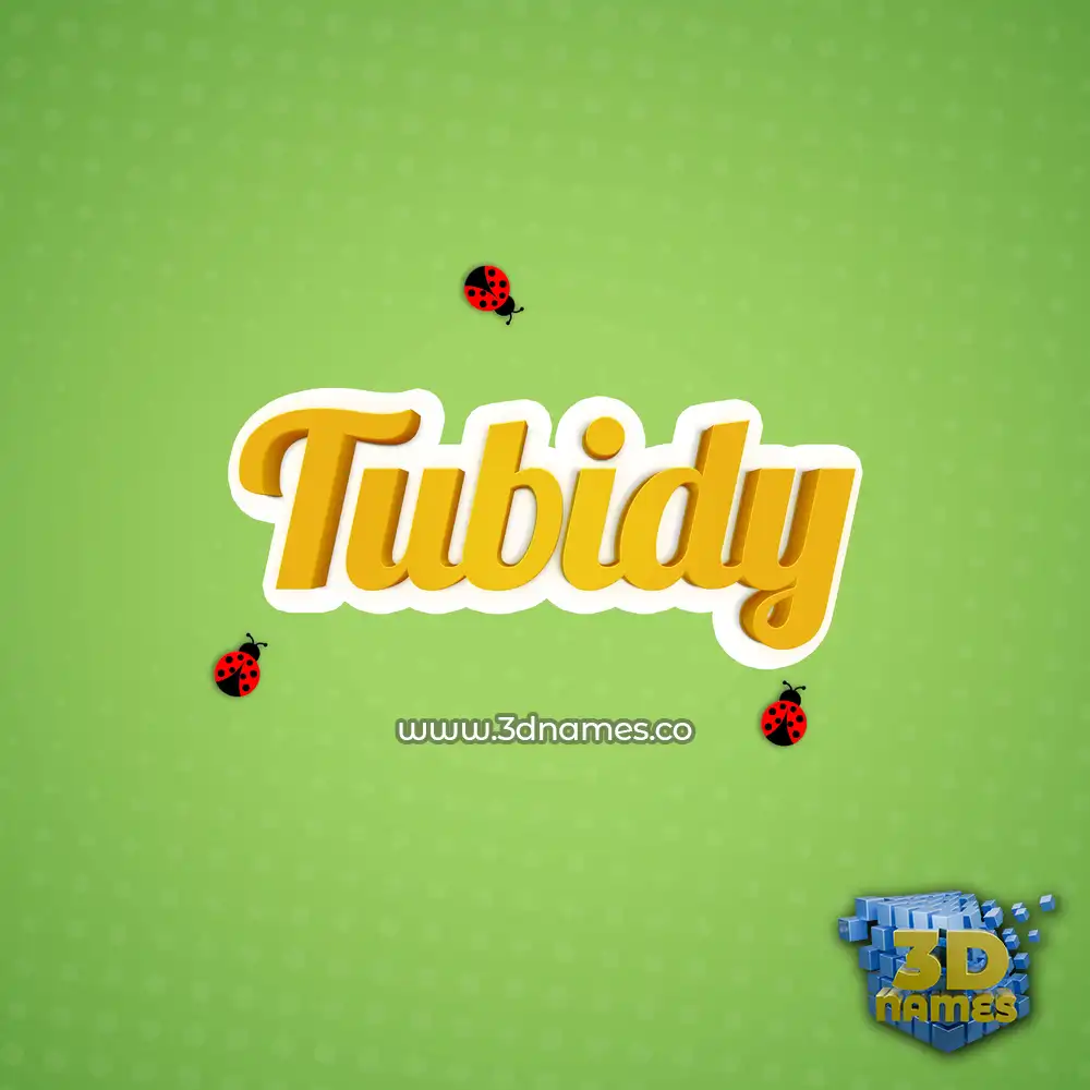 tubidy in Ladybugs style - 3D name wallpaper