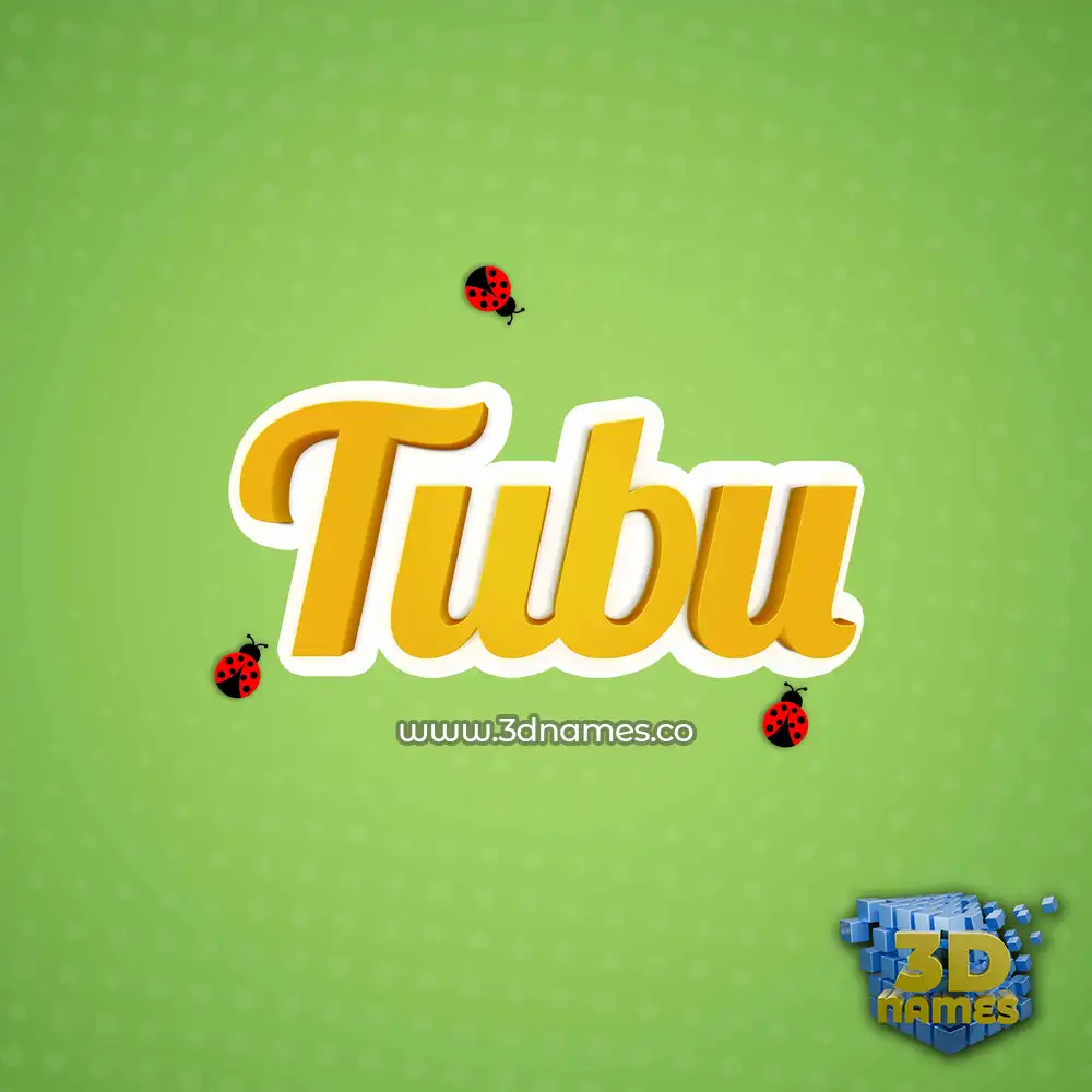 tubu in Ladybugs style - 3D name wallpaper