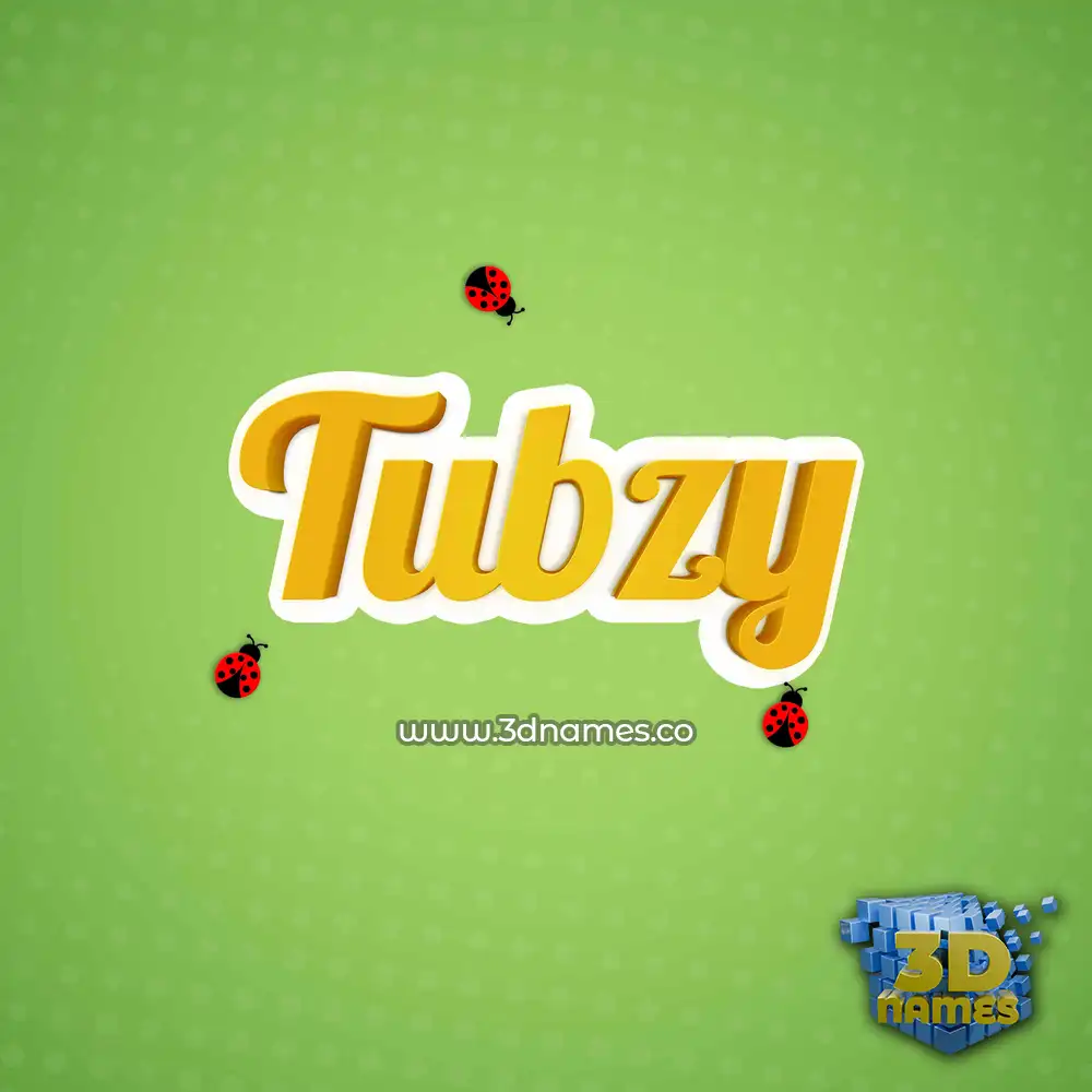 tubzy in Ladybugs style - 3D name wallpaper