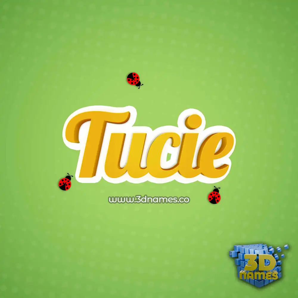 tucie in Ladybugs style - 3D name wallpaper