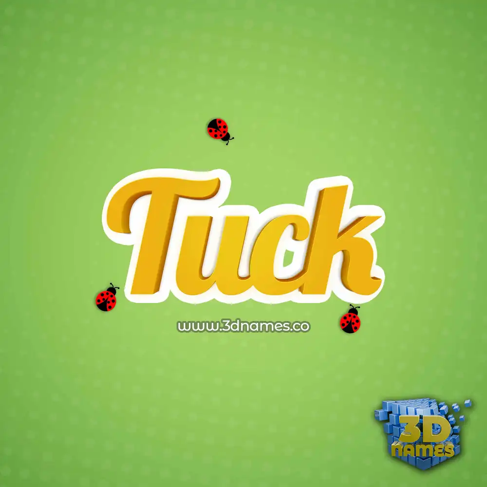tuck in Ladybugs style - 3D name wallpaper