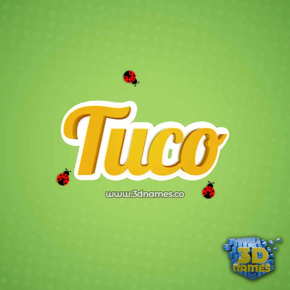 tuco in Ladybugs style - 3D name wallpaper
