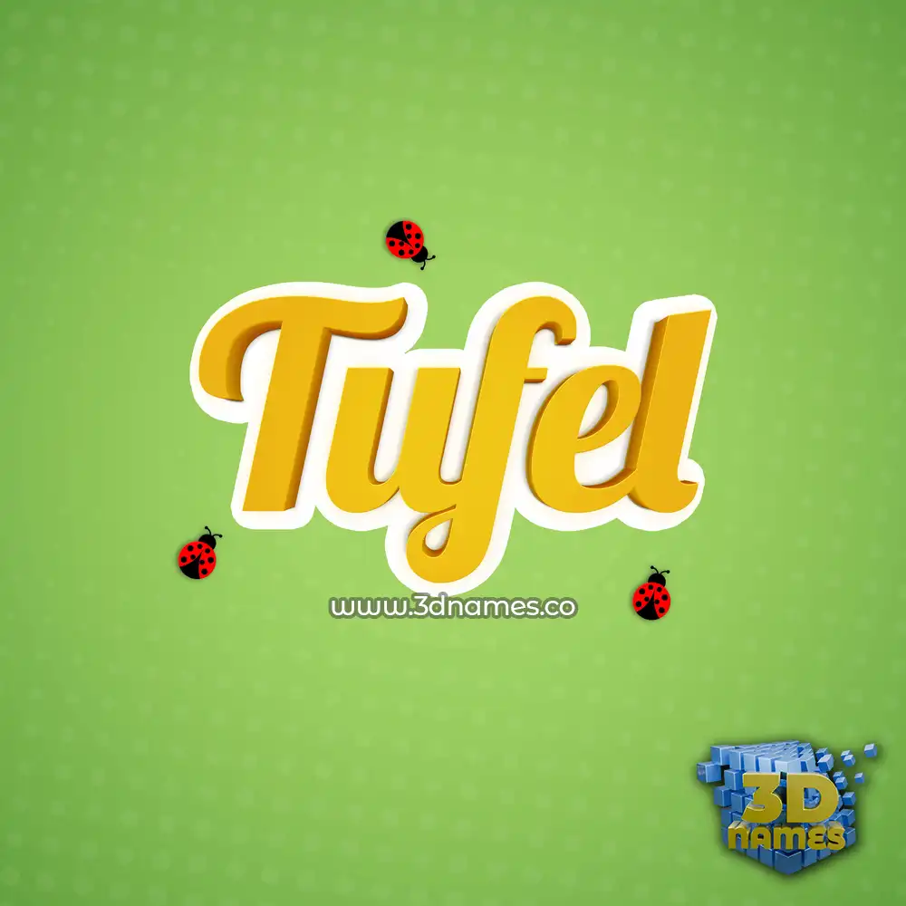 tufel in Ladybugs style - 3D name wallpaper