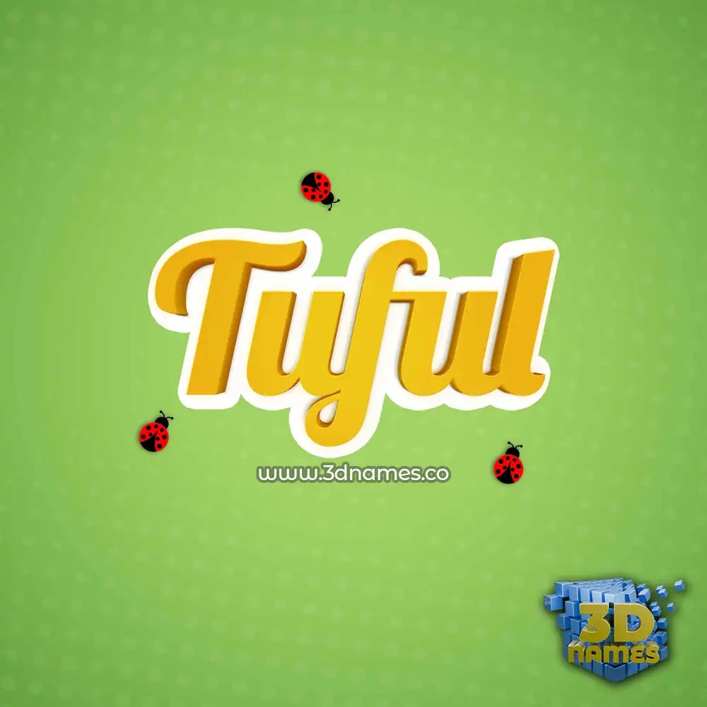 tuful in Ladybugs style - 3D name wallpaper