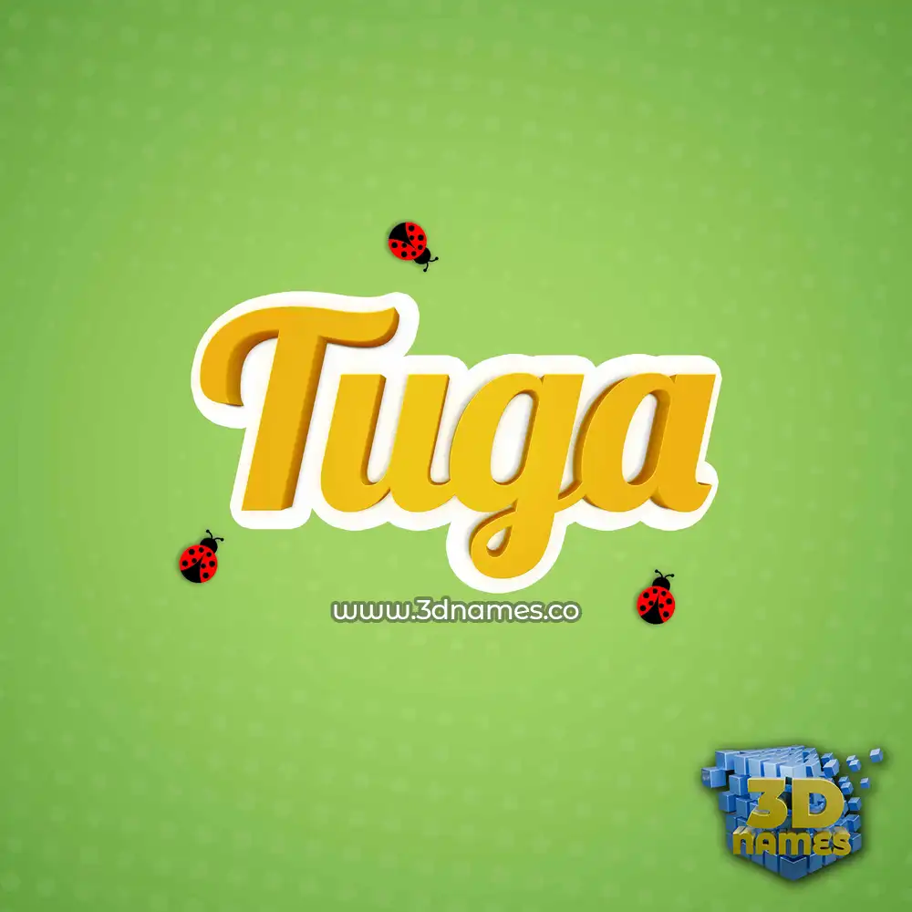 tuga in Ladybugs style - 3D name wallpaper