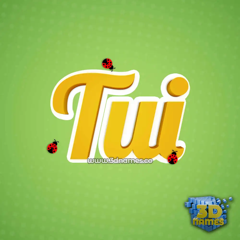 tui in Ladybugs style - 3D name wallpaper