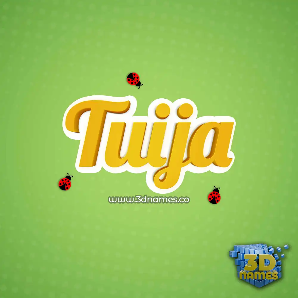 tuija in Ladybugs style - 3D name wallpaper