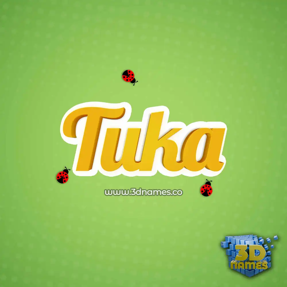 tuka in Ladybugs style - 3D name wallpaper