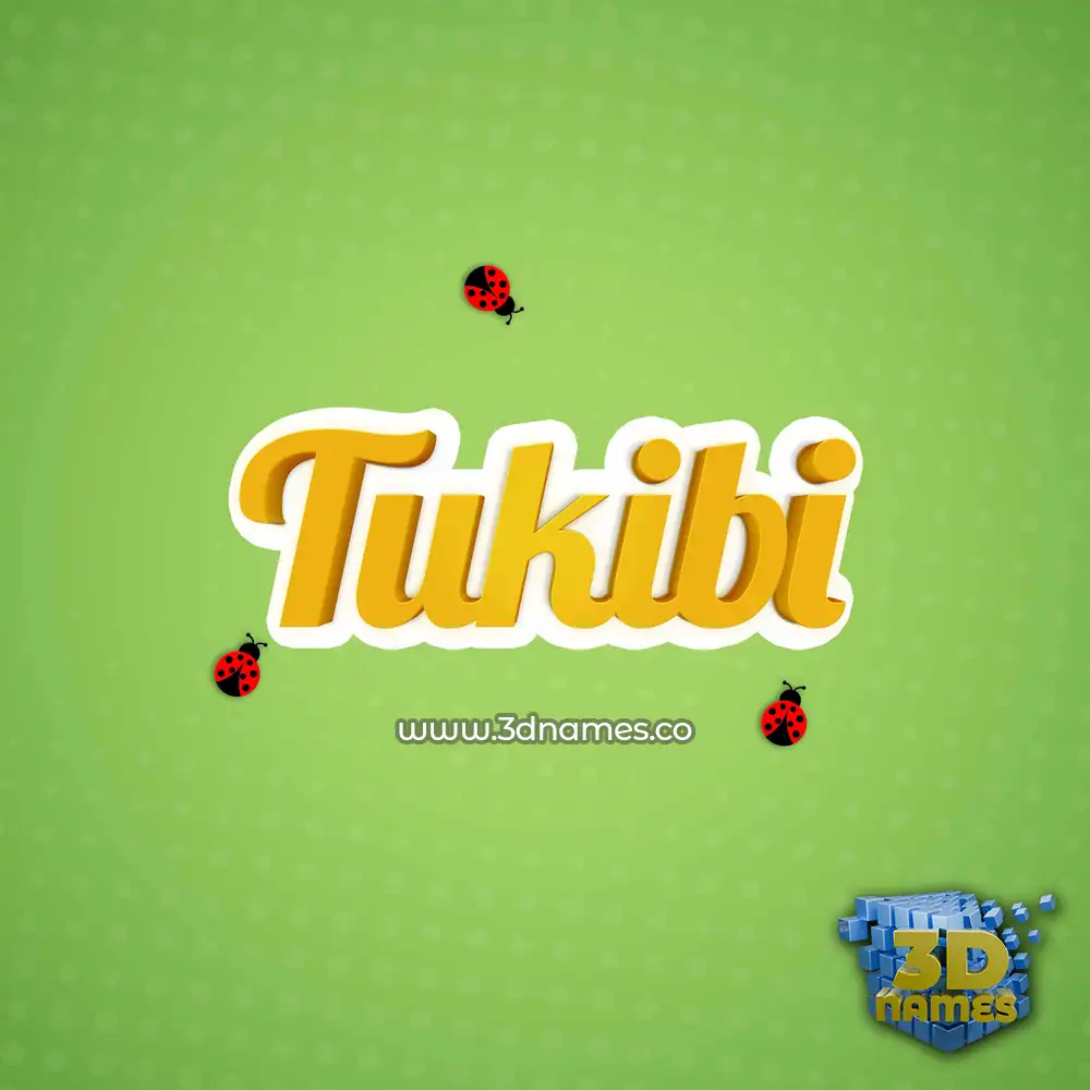 tukibi in Ladybugs style - 3D name wallpaper