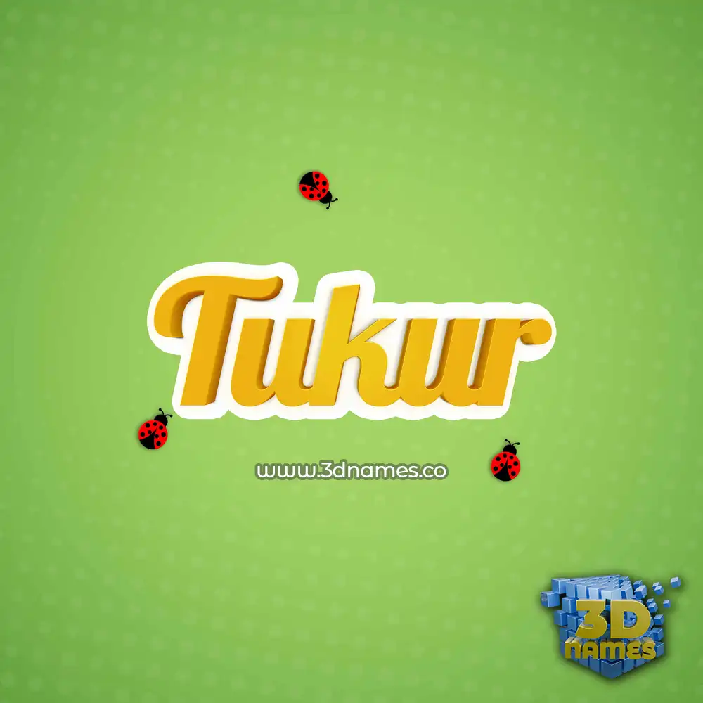 tukur in Ladybugs style - 3D name wallpaper