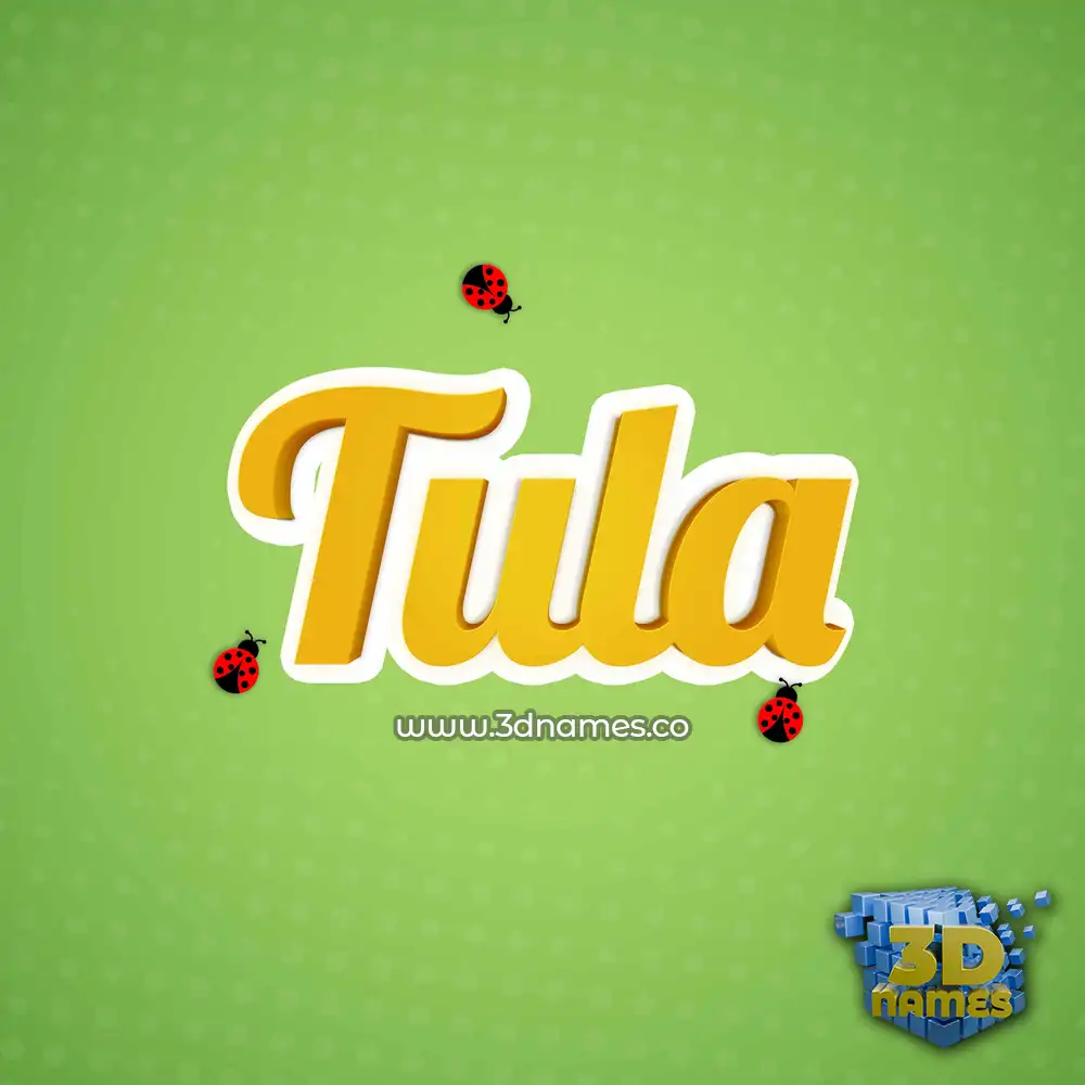 tula in Ladybugs style - 3D name wallpaper