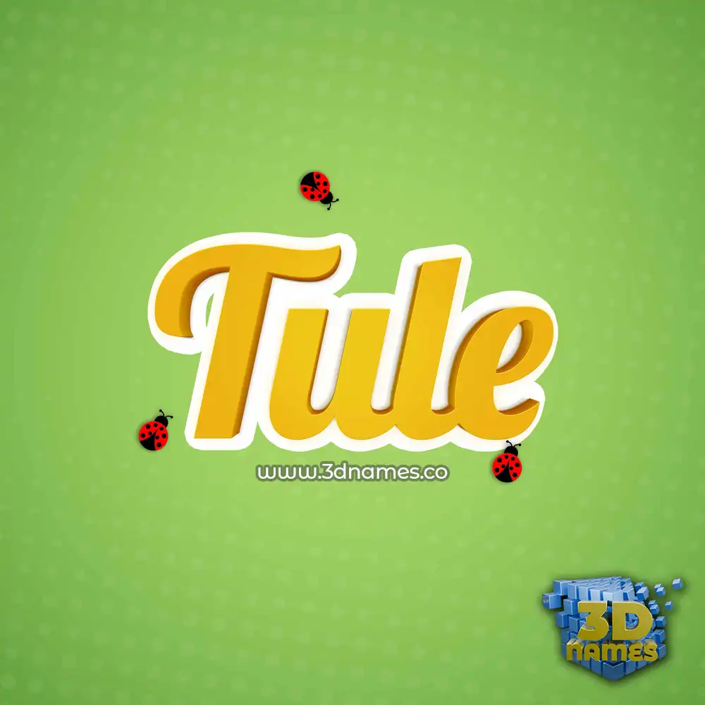 tule in Ladybugs style - 3D name wallpaper