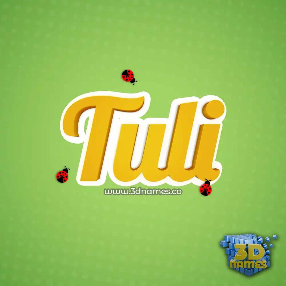 tuli in Ladybugs style - 3D name wallpaper