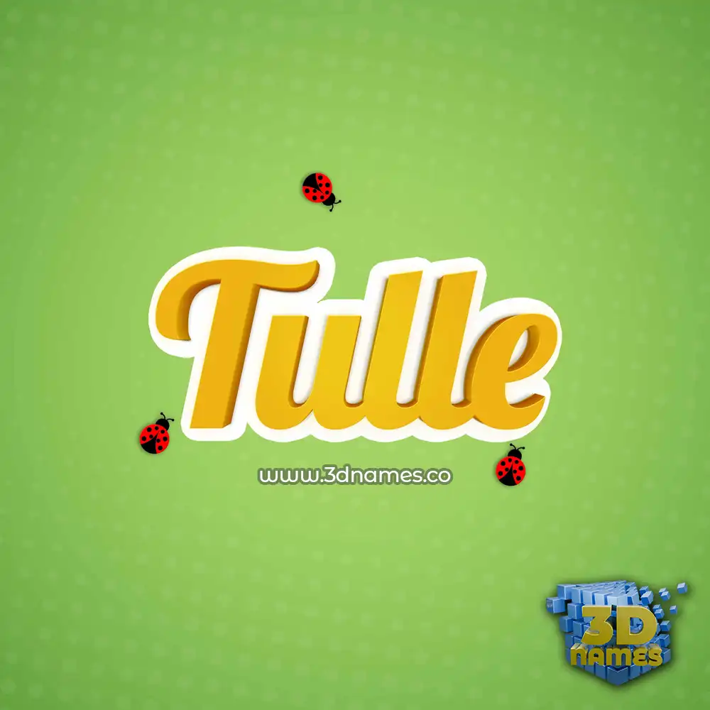 tulle in Ladybugs style - 3D name wallpaper