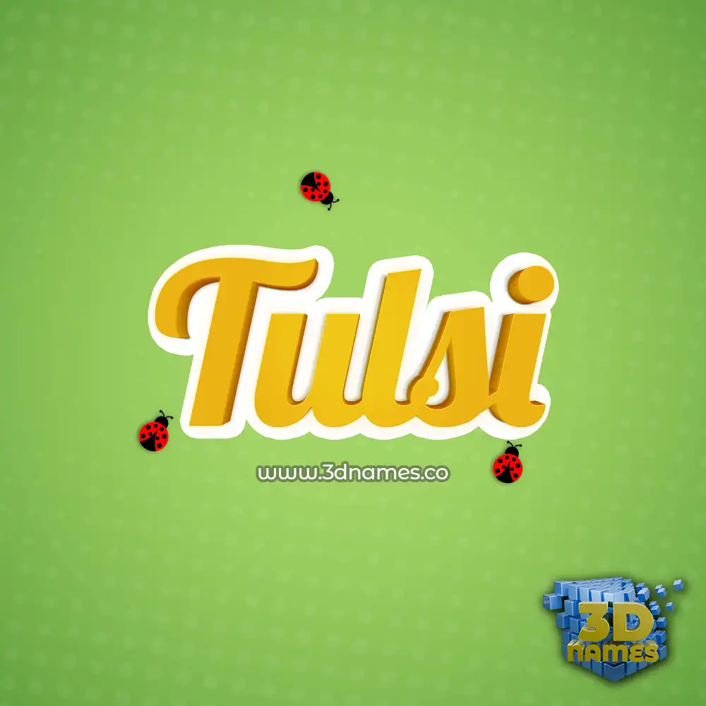 tulsi in Ladybugs style - 3D name wallpaper