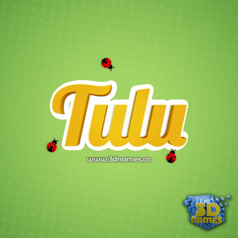 tulu in Ladybugs style - 3D name wallpaper