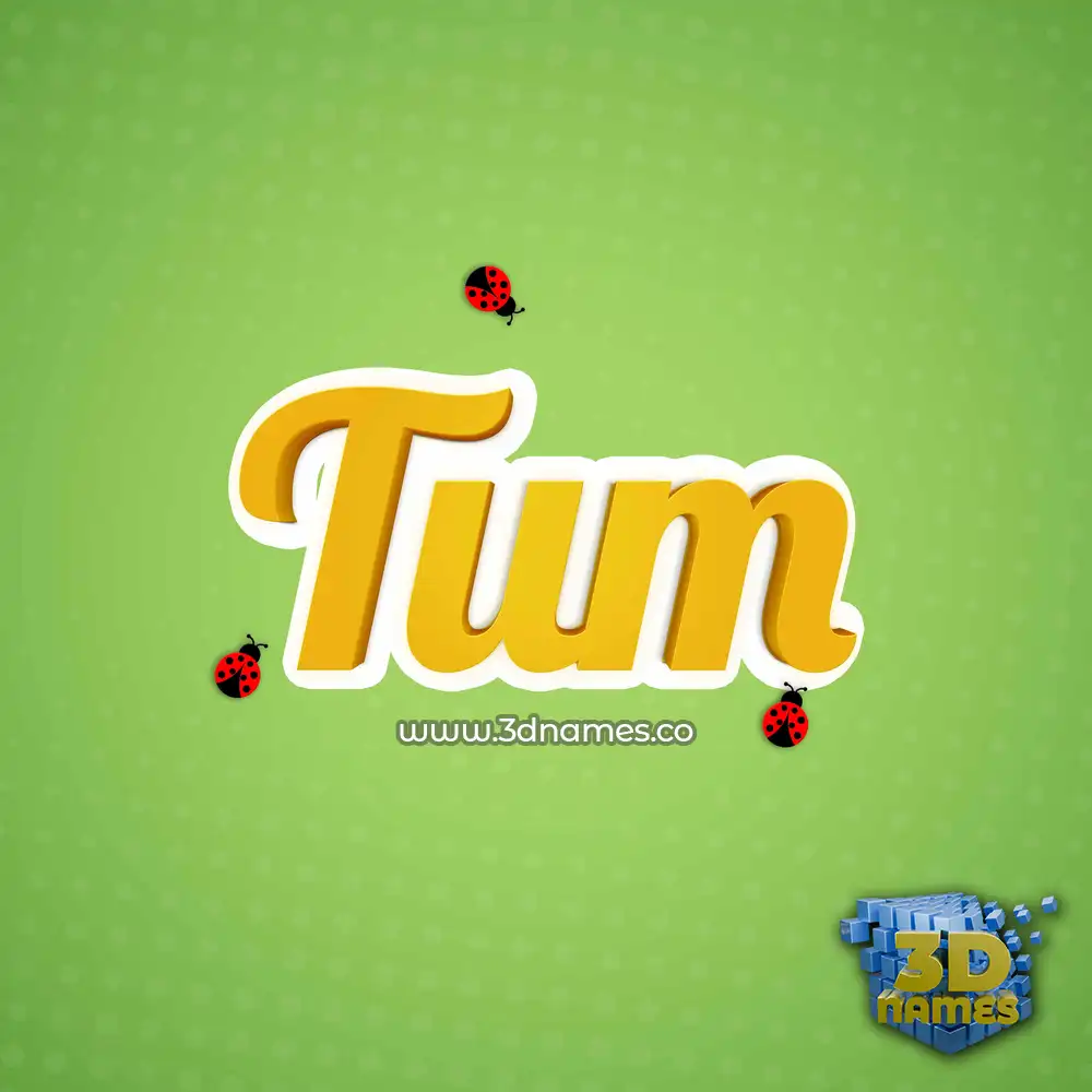 tum in Ladybugs style - 3D name wallpaper