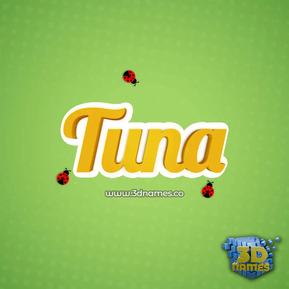 tuna in Ladybugs style - 3D name wallpaper
