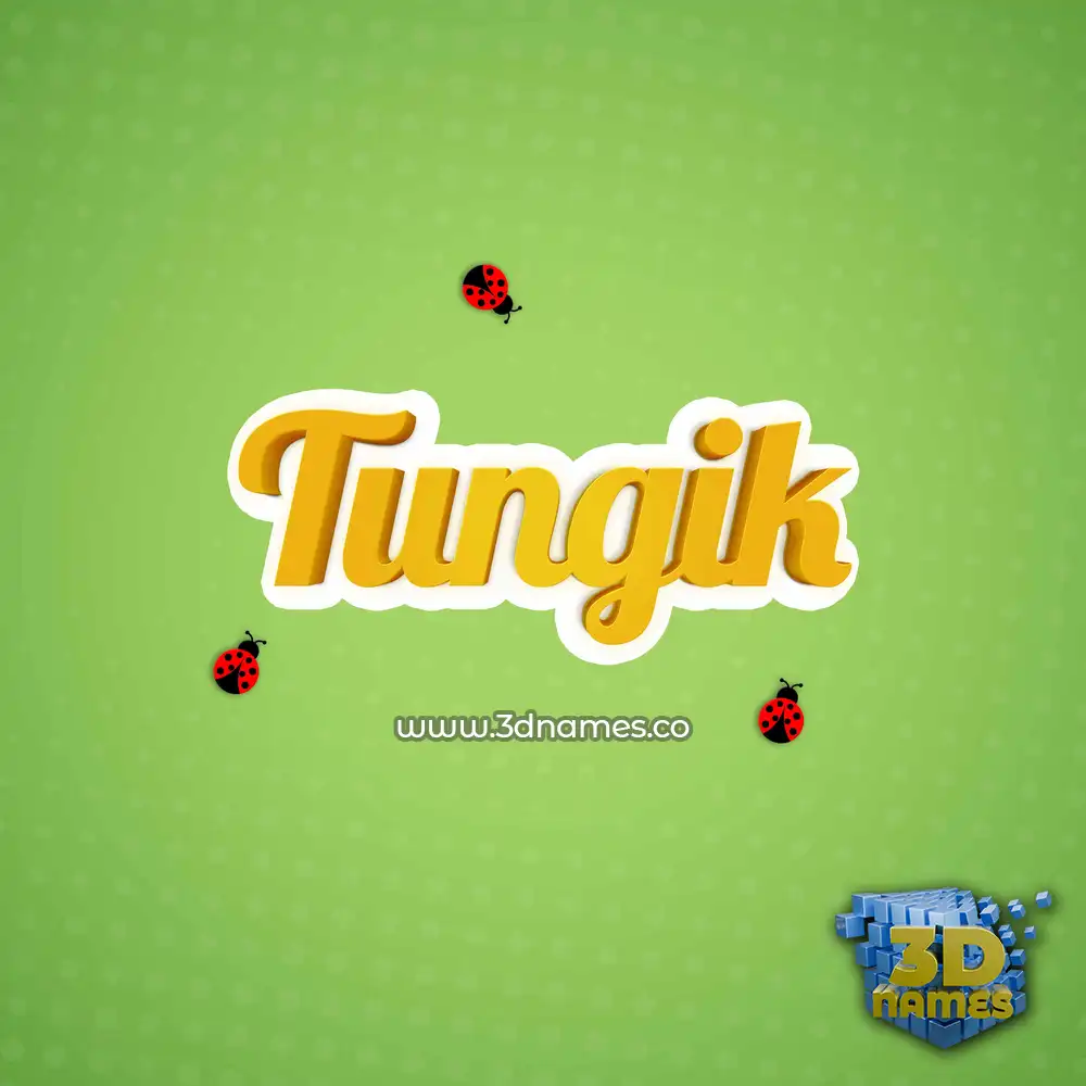 tungik in Ladybugs style - 3D name wallpaper