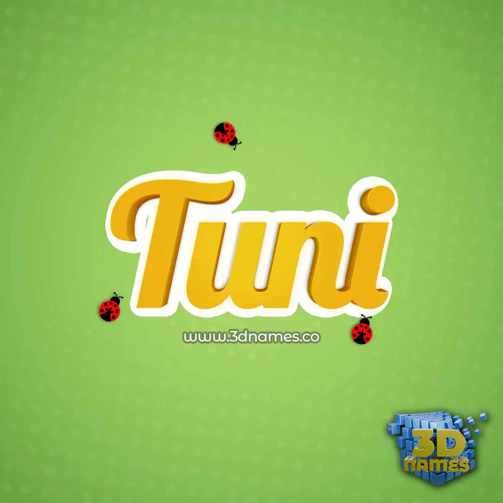 tuni in Ladybugs style - 3D name wallpaper