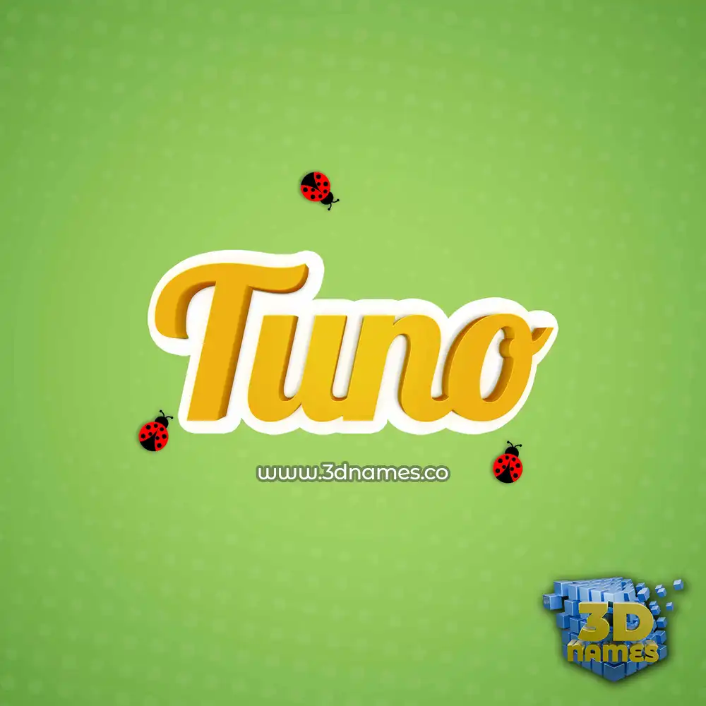 tuno in Ladybugs style - 3D name wallpaper