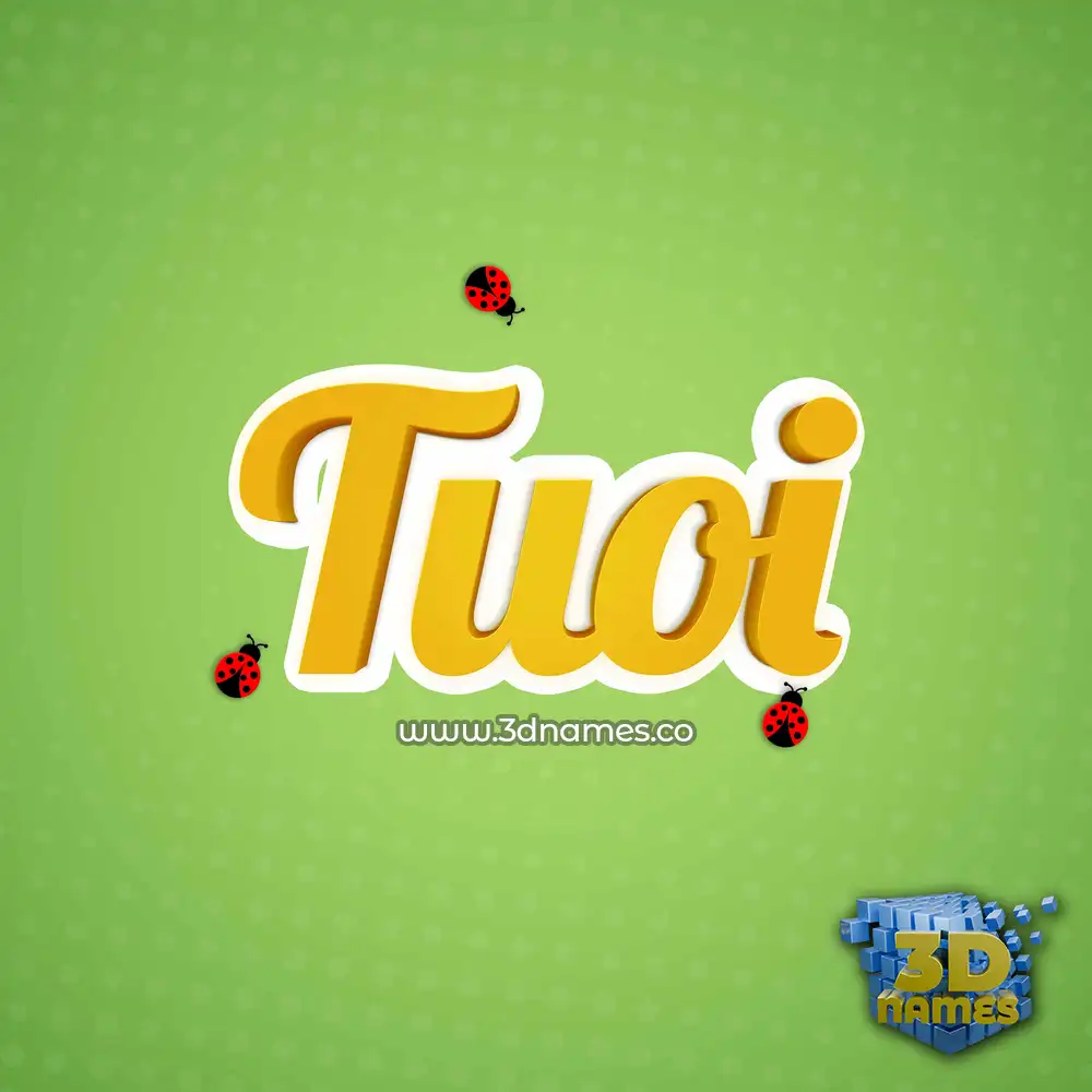 tuoi in Ladybugs style - 3D name wallpaper