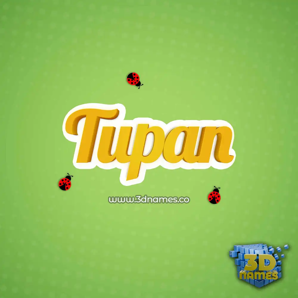 tupan in Ladybugs style - 3D name wallpaper