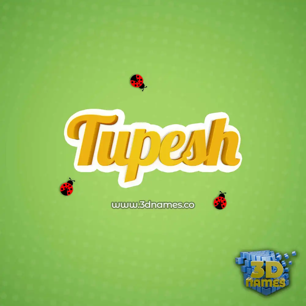 tupesh in Ladybugs style - 3D name wallpaper