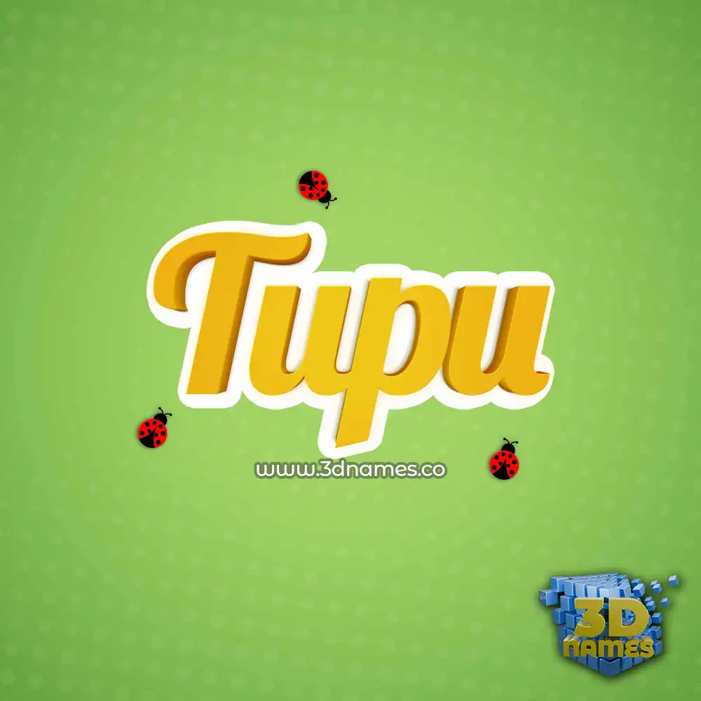 tupu in Ladybugs style - 3D name wallpaper