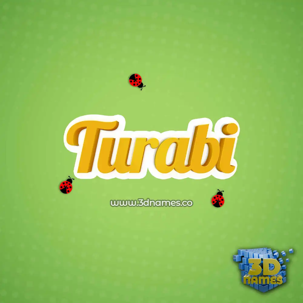 turabi in Ladybugs style - 3D name wallpaper
