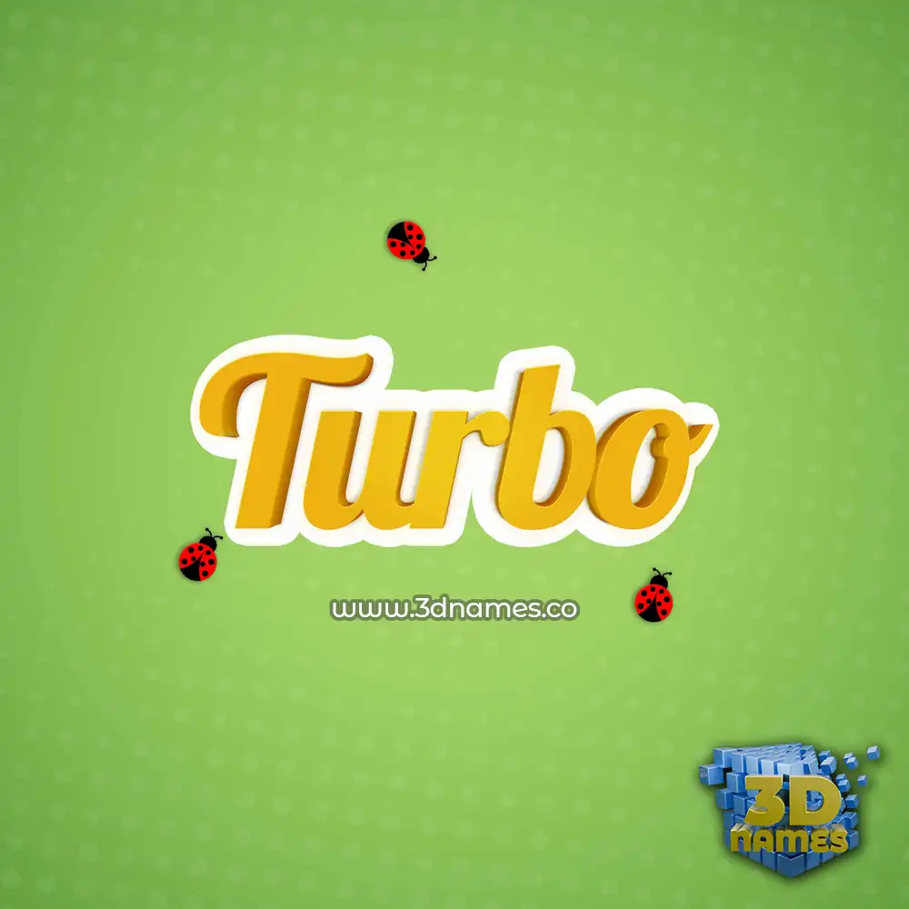 turbo in Ladybugs style - 3D name wallpaper