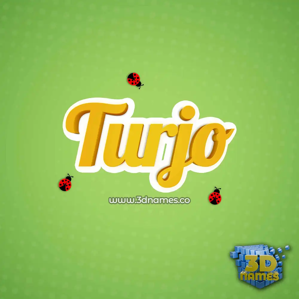 turjo in Ladybugs style - 3D name wallpaper