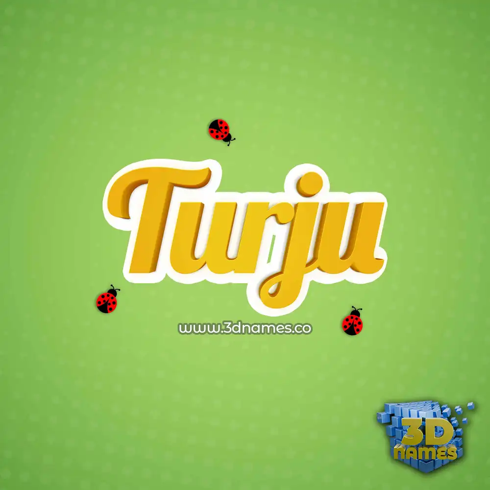 turju in Ladybugs style - 3D name wallpaper