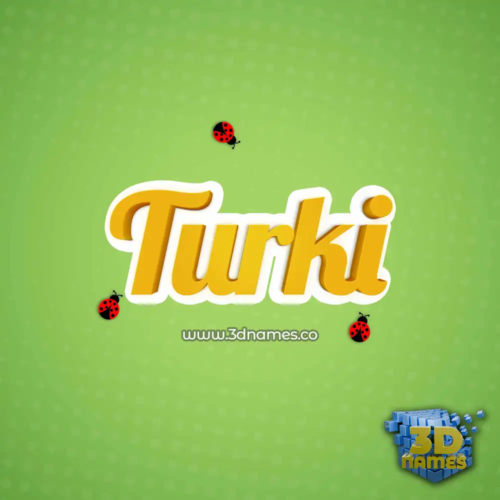turki in Ladybugs style - 3D name wallpaper