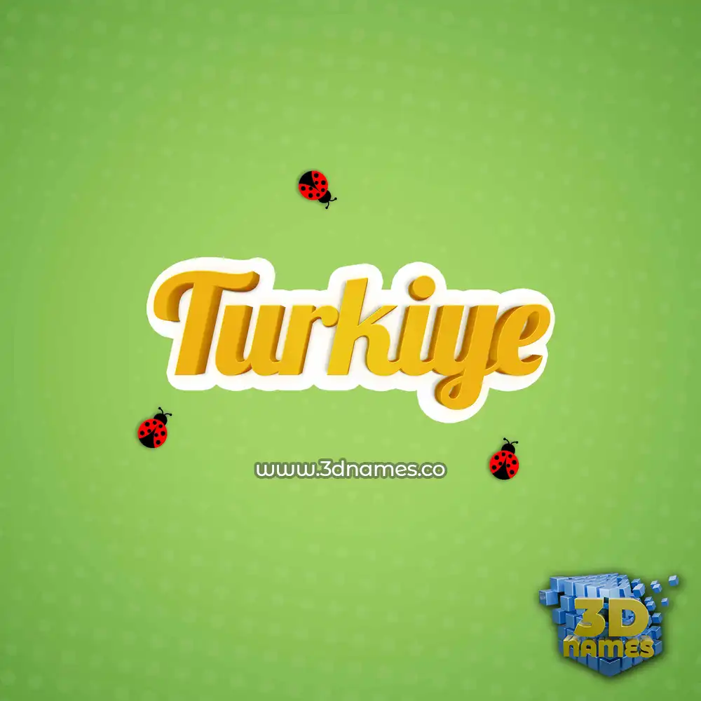 turkiye in Ladybugs style - 3D name wallpaper