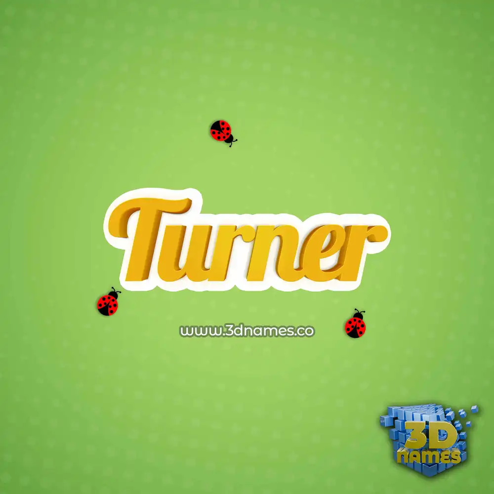 turner in Ladybugs style - 3D name wallpaper