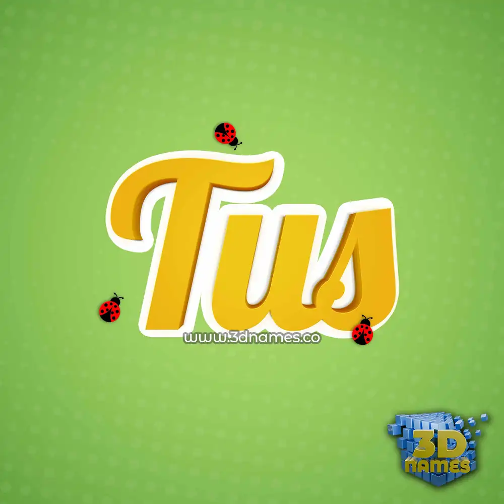 tus in Ladybugs style - 3D name wallpaper