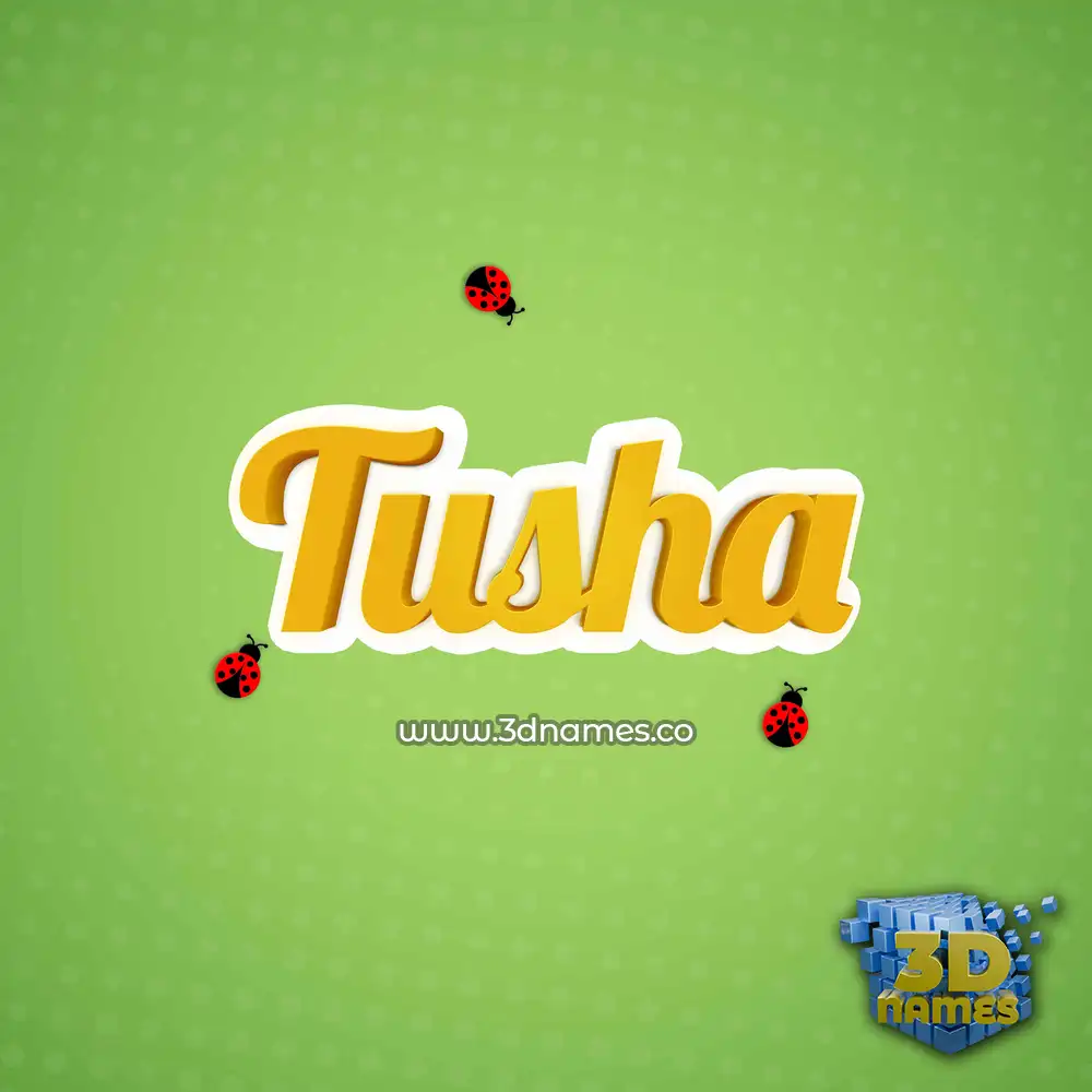 tusha in Ladybugs style - 3D name wallpaper