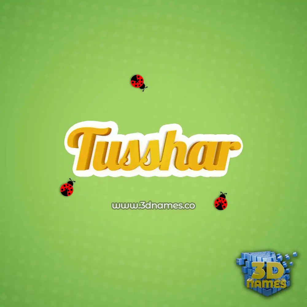 tusshar in Ladybugs style - 3D name wallpaper