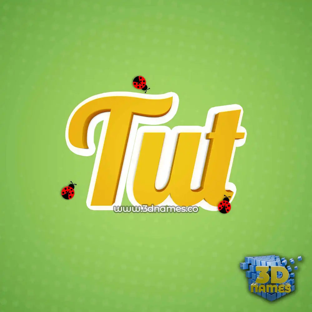 tut in Ladybugs style - 3D name wallpaper