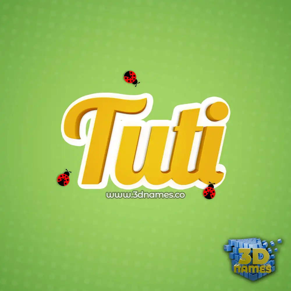 tuti in Ladybugs style - 3D name wallpaper