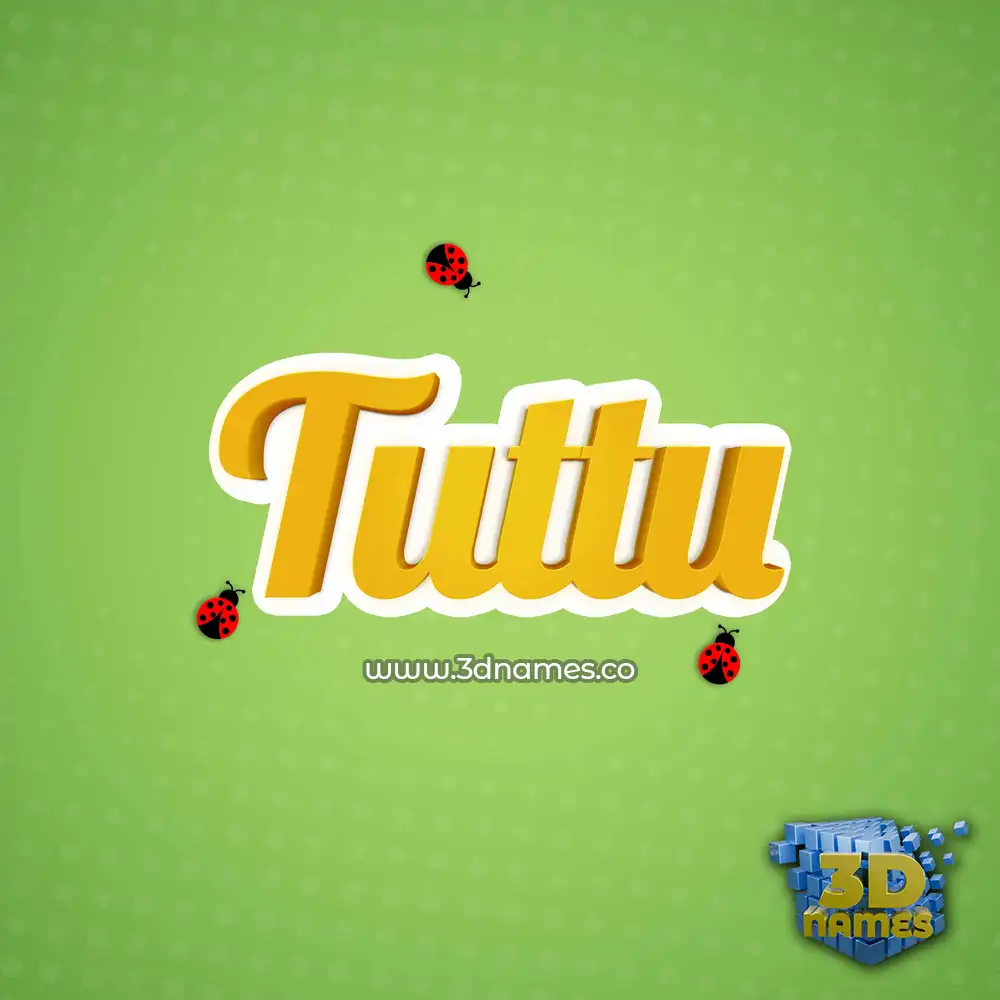 tuttu in Ladybugs style - 3D name wallpaper