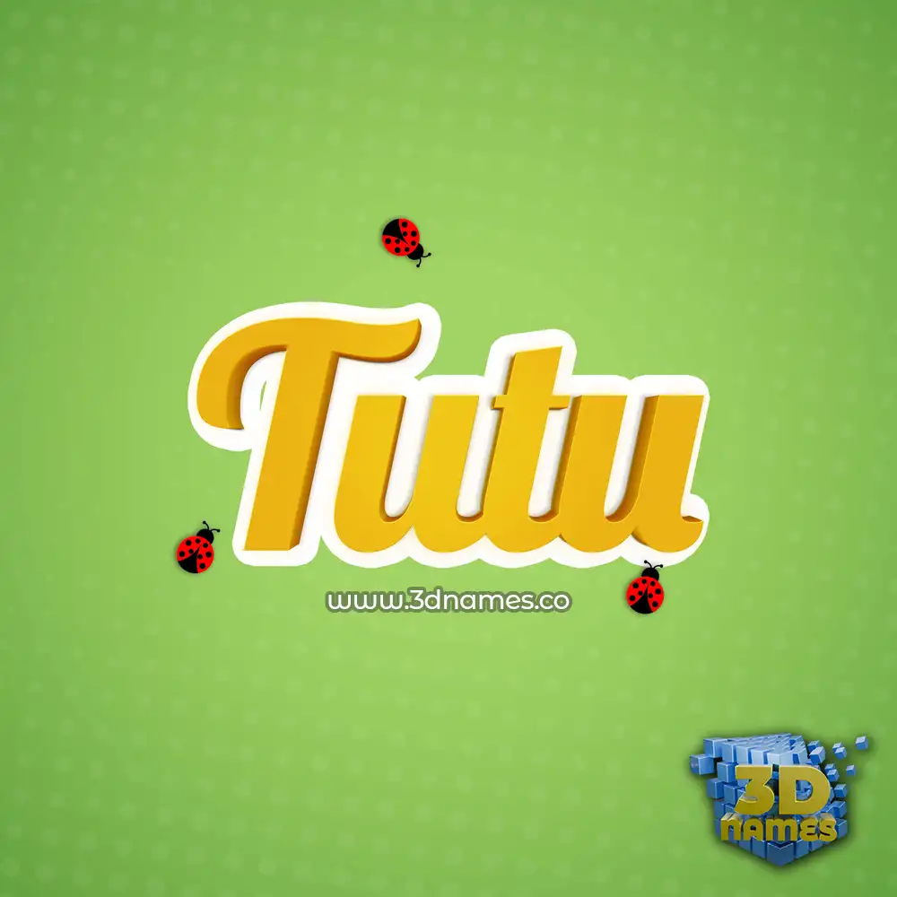 tutu in Ladybugs style - 3D name wallpaper