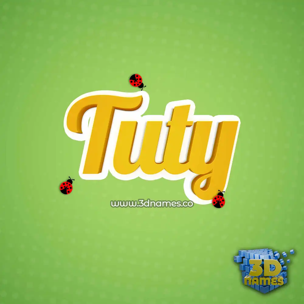 tuty in Ladybugs style - 3D name wallpaper