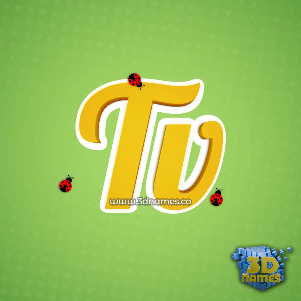 tv in Ladybugs style - 3D name wallpaper