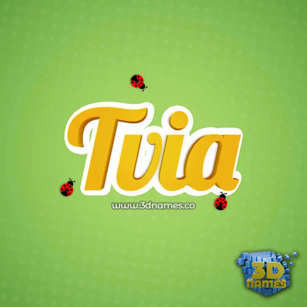 tvia in Ladybugs style - 3D name wallpaper