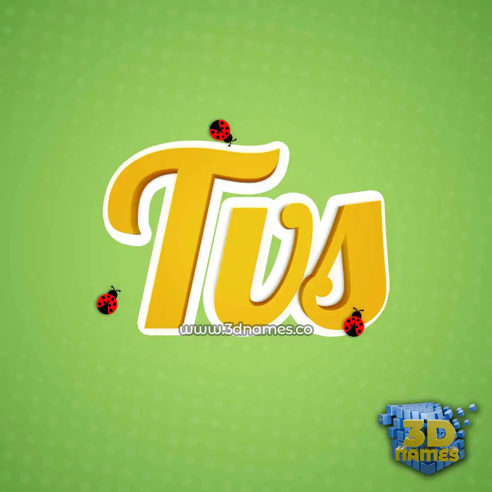 tvs in Ladybugs style - 3D name wallpaper