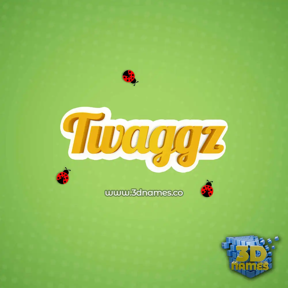 twaggz in Ladybugs style - 3D name wallpaper